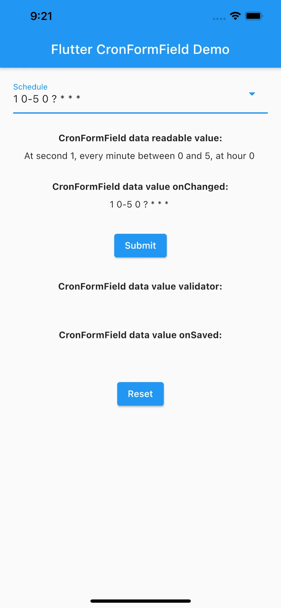 CronFormField